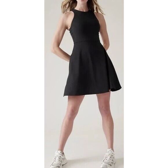 Athleta 534780 Conscious Dress Sz. Small Black w/ Pockets NEW! - Picture 11 of 12